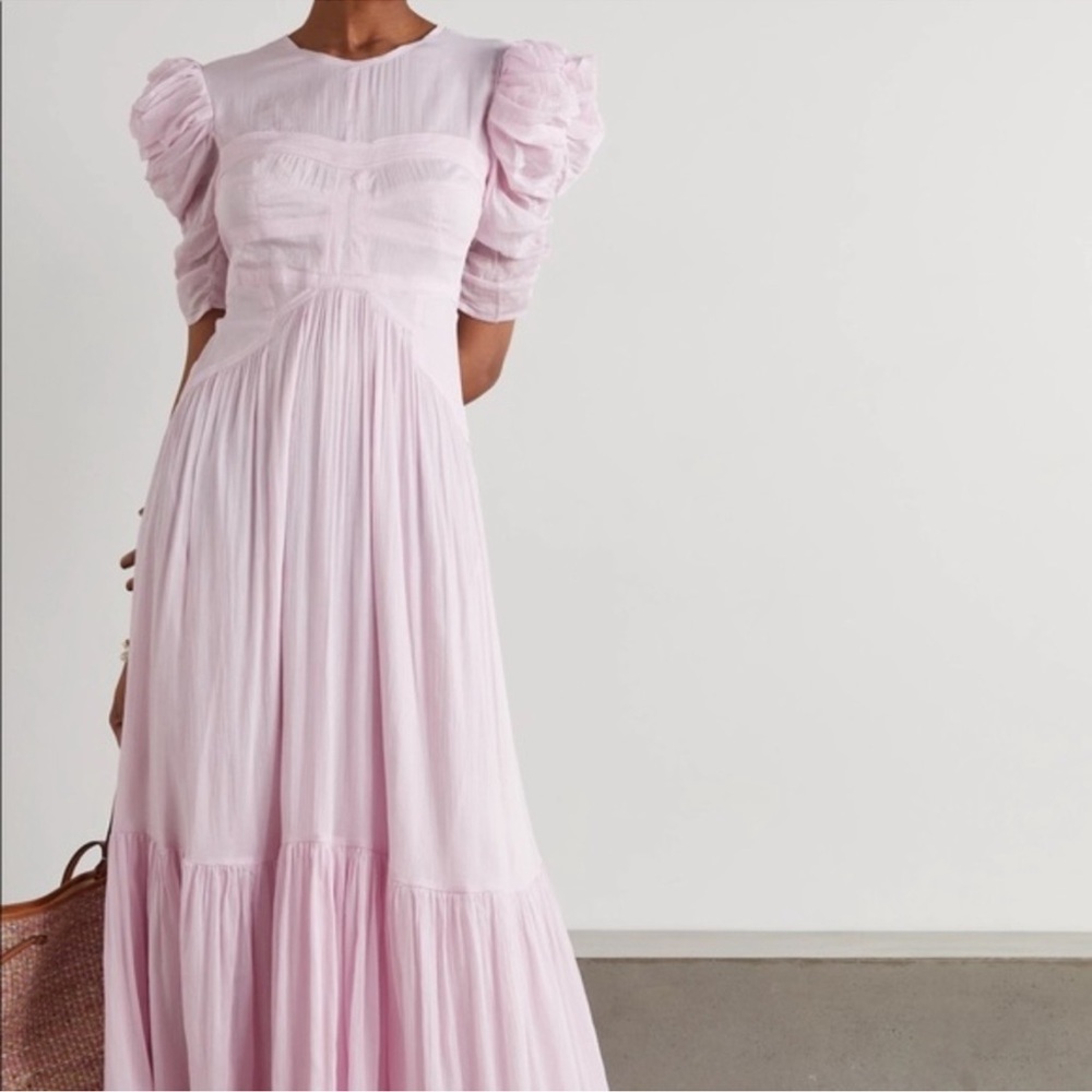 Isabel Marant Summer Dress Katici Light Pink NWT 36 Cotton/ Silk, Retail $1742